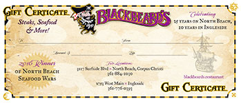 gift certificate